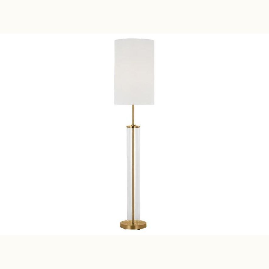 57 Glass Brass Floor Lamp