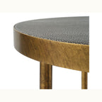 Antiqued Brass and Gray Nesting Tables