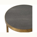 Antiqued Brass and Gray Nesting Tables