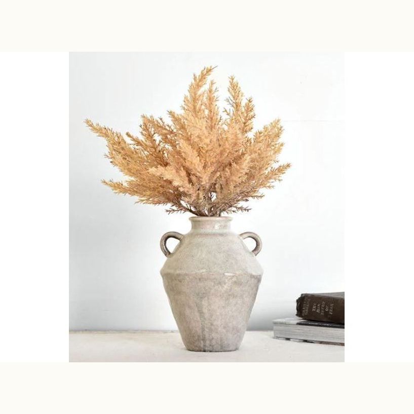 7 Cream Distressed Glazed Vase