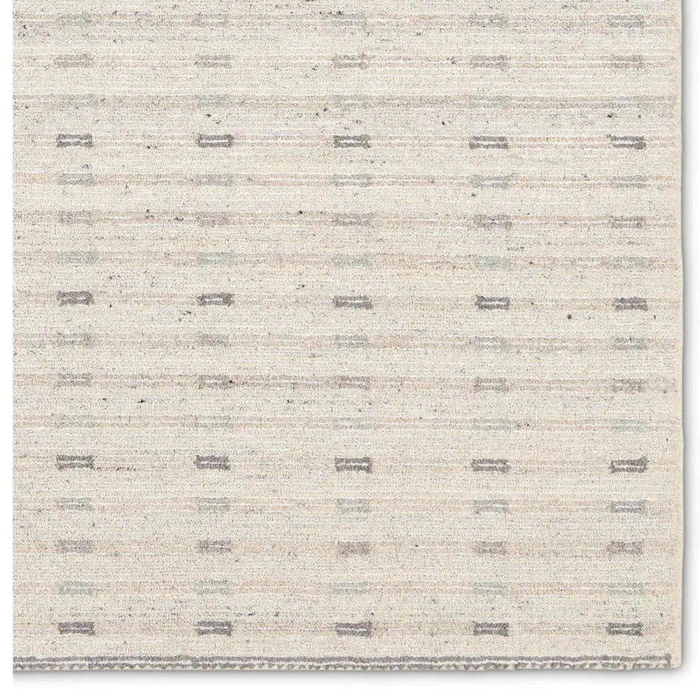 9' x 12' Ivory Wool Area Rug