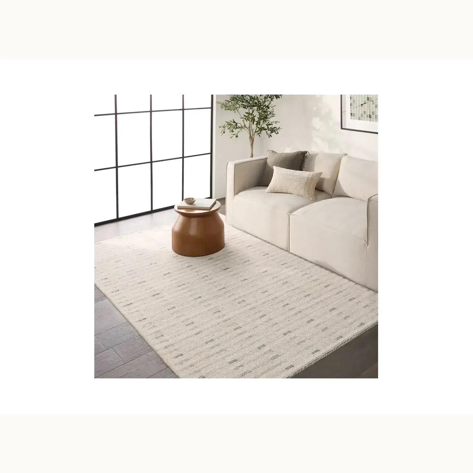 9' x 12' Ivory Wool Area Rug
