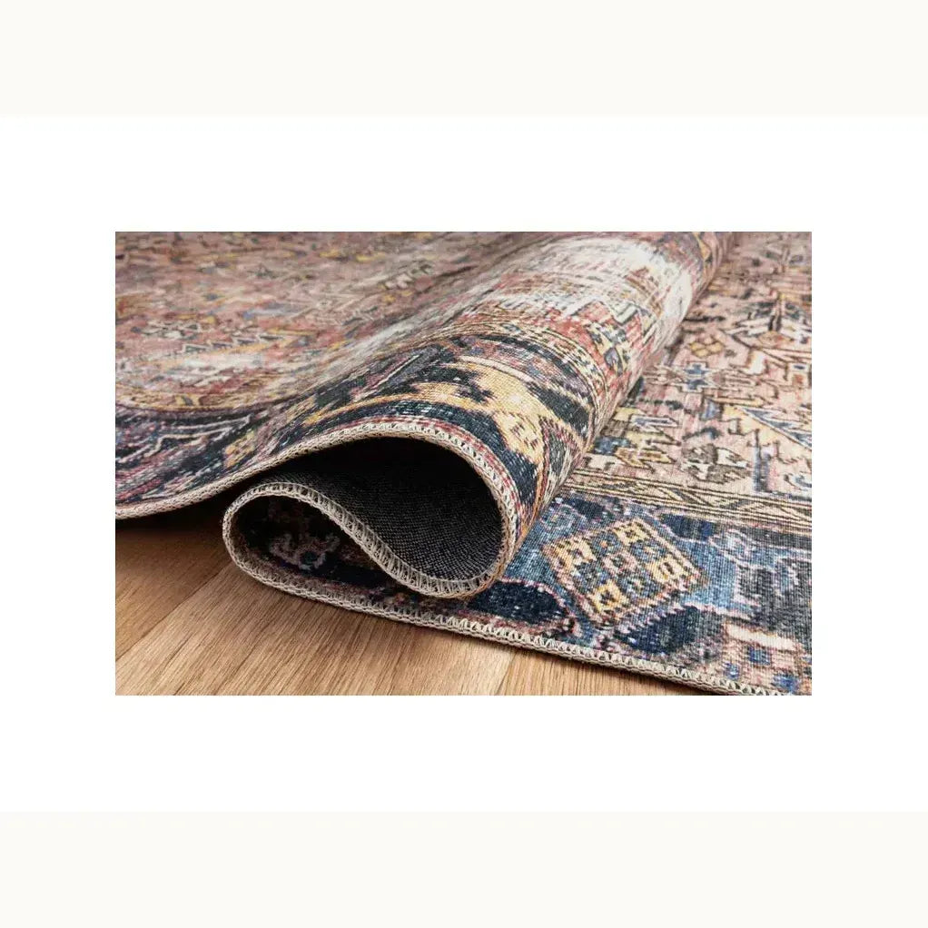 7'6x 9'6 Terracotta Blue Rug