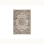 3' x 10' Blue and Beige Runner Rug