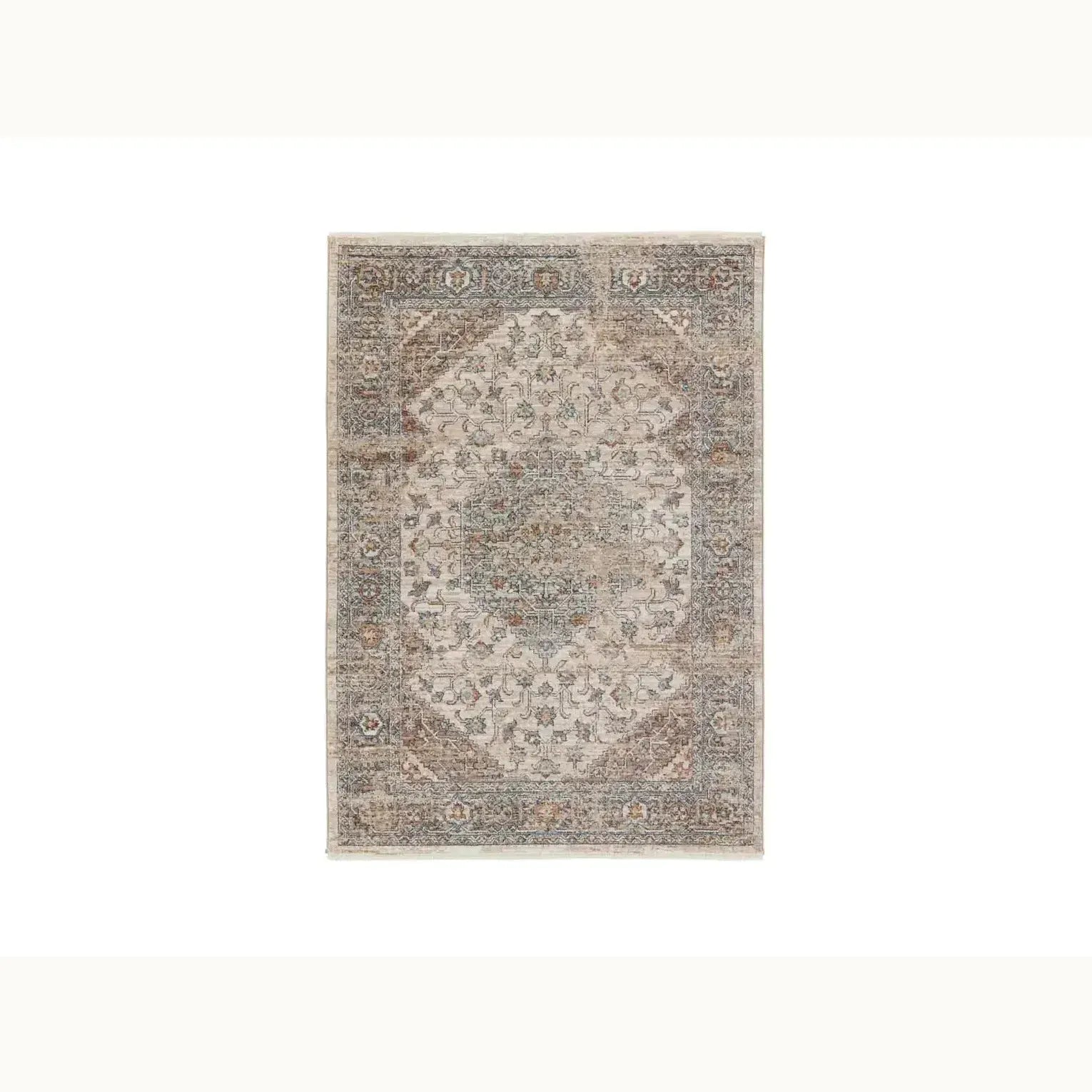 3' x 10' Blue and Beige Runner Rug