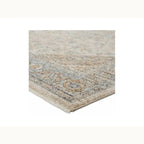 3' x 10' Blue and Beige Runner Rug