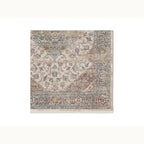 3' x 10' Blue and Beige Runner Rug