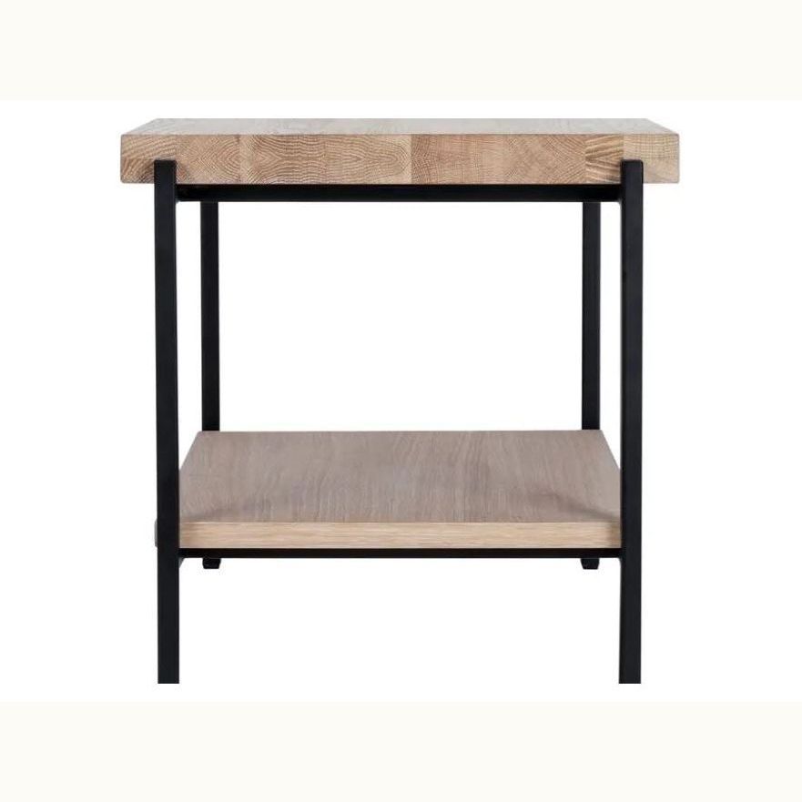 17 Two Tier Oak Side Table