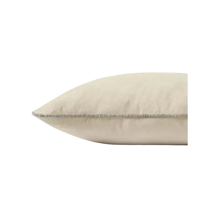 22x22 Ivory Velvet Down Pillow