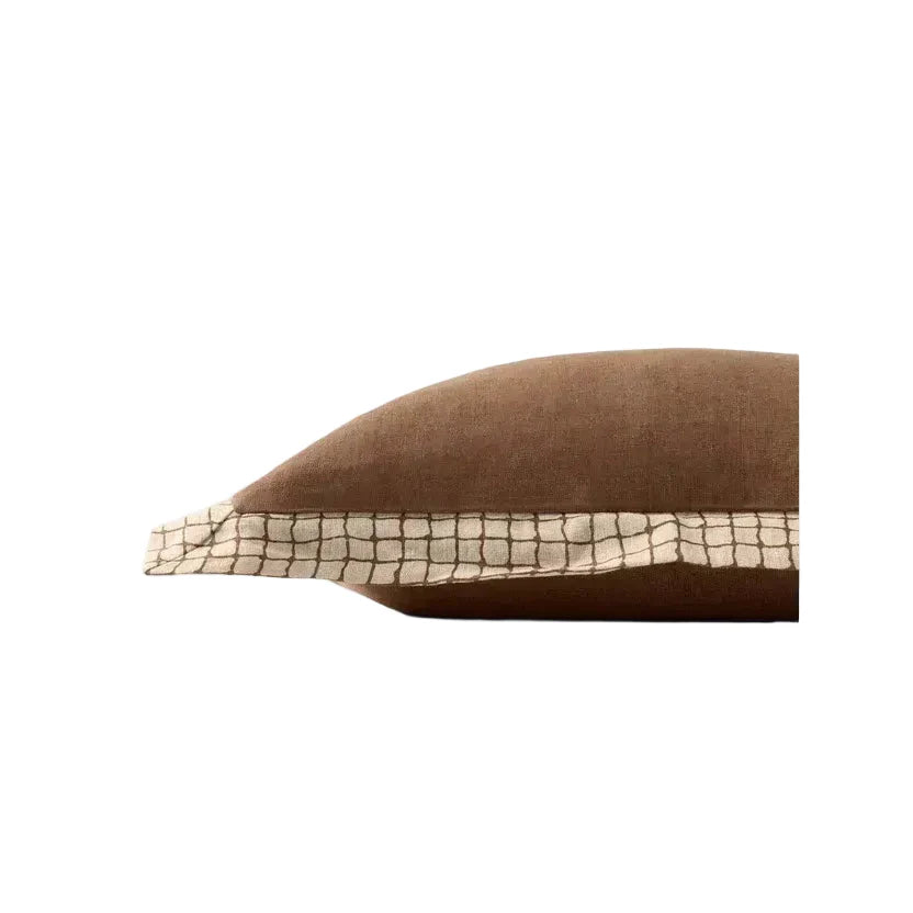 13x21 Brown w/Decorative Edge Down Pillow