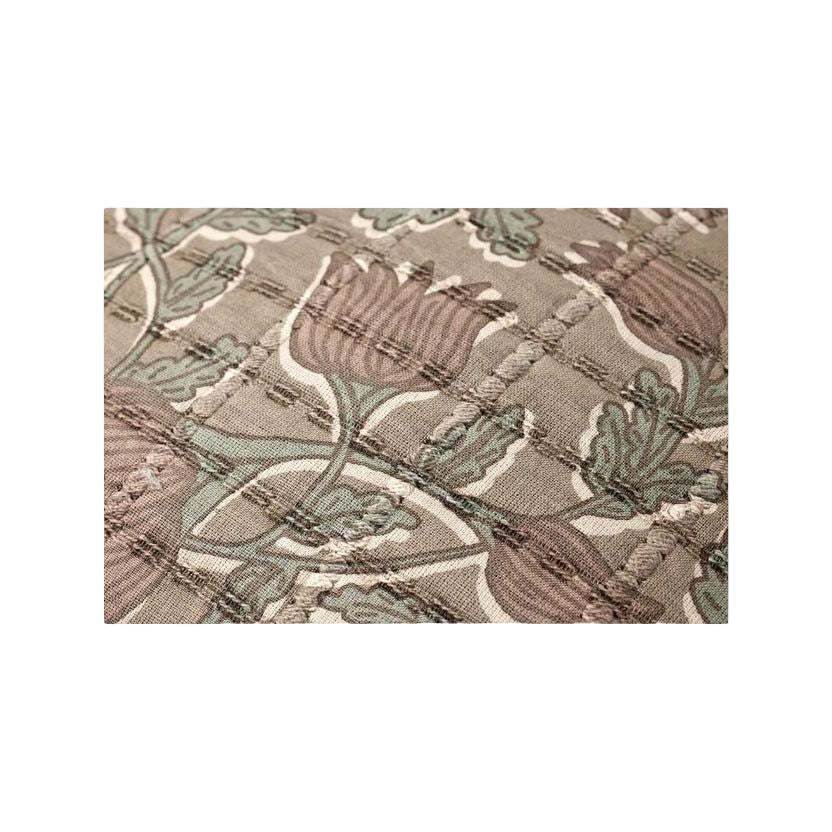 18x18 Taupe/Rose Down Pillow