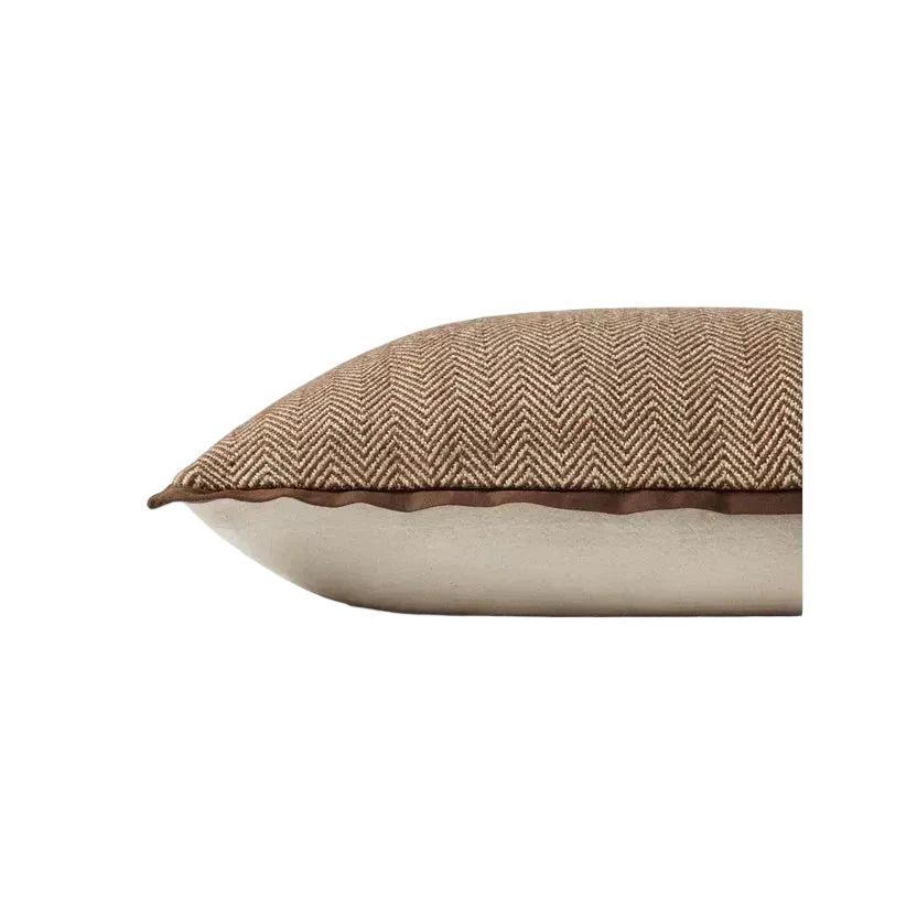 13x21 Brown Chevron Down Pillow