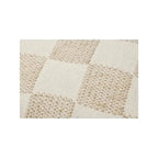 22x22 Beige Checkered Down Pillow