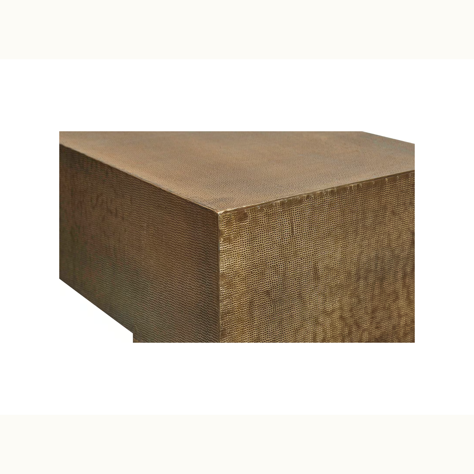 72 Hammered Copper Console Table