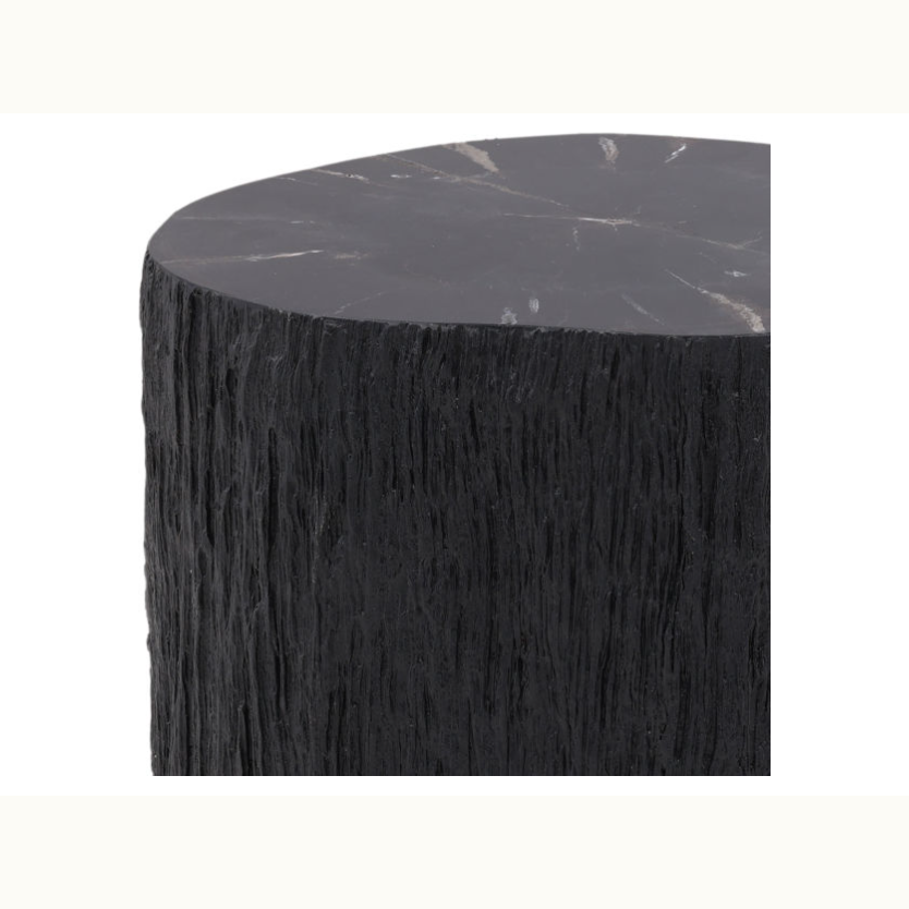 Black Wooden Trunk Side Table