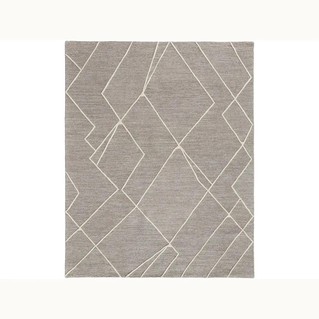 12'x15' Gray-Ivory Wool Rug
