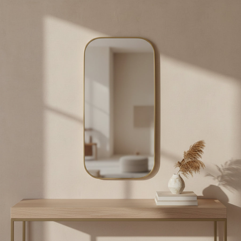 21 x 41 Brass Mirror