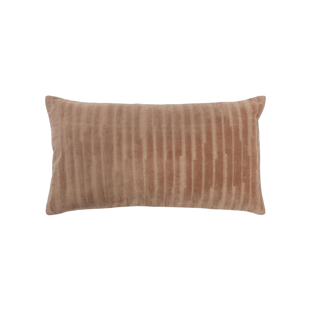 14x26 Camel Velvet Down Pillow