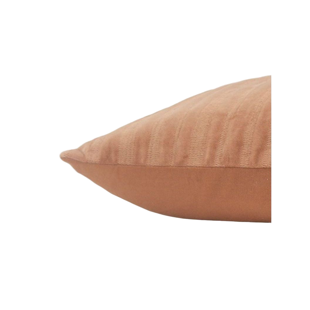 14x26 Camel Velvet Down Pillow