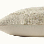 16X26 Beige/Natural Textured Down Lumbar Pillow