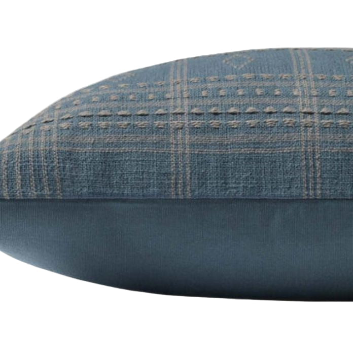18x18 Blue/Slate Down Pillow