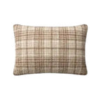 16x26 Beau Brown Plaid Down Pillow