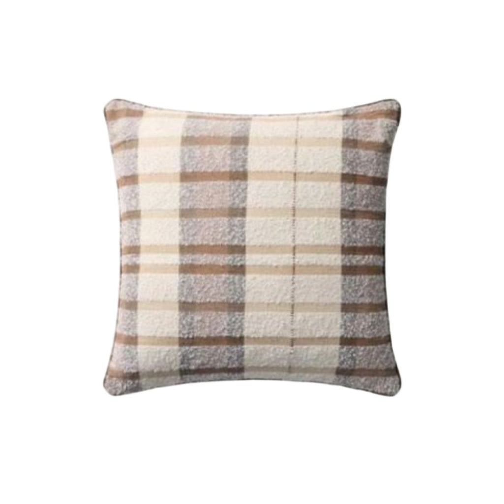 20x20 Brown/Multi Down Pillow