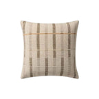 20x20 Brown/Ivory Patterned Down Pillow