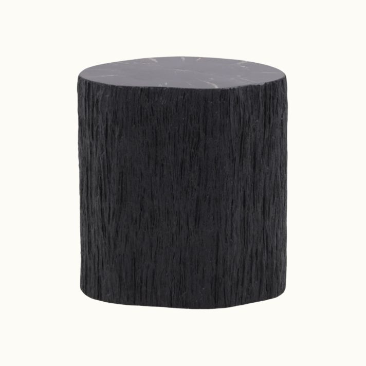 Black Wooden Trunk Side Table