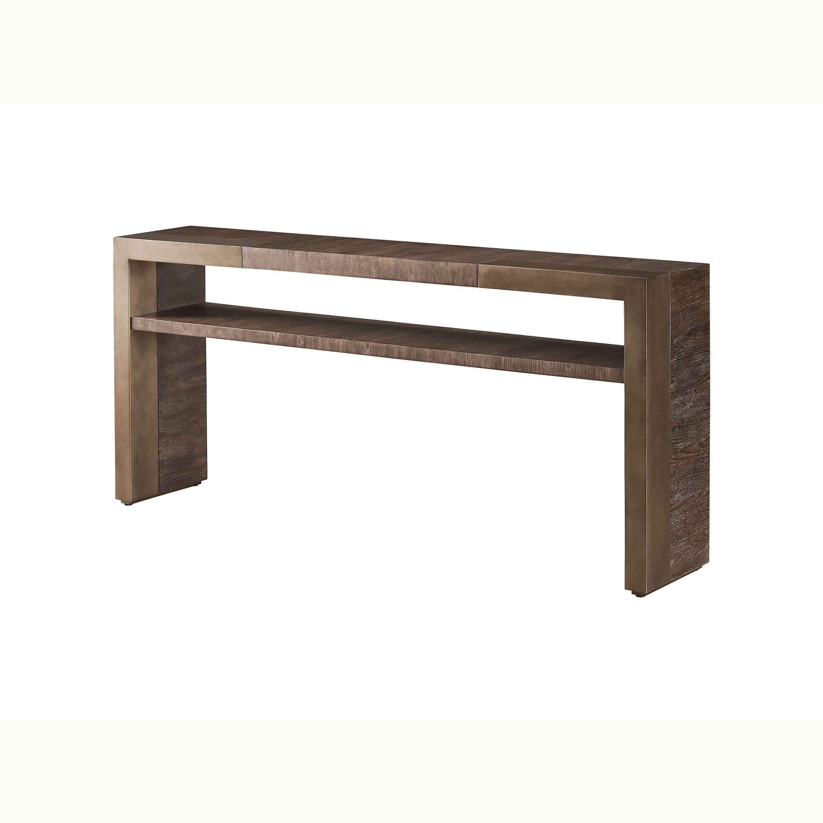 72 Walnut & Brass Console