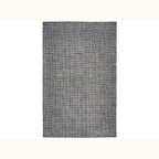 9' x 12' Black and Ivory Wool Rug