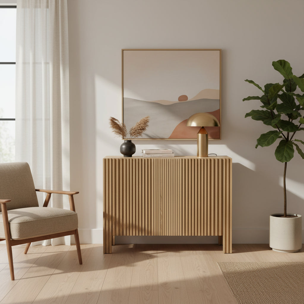 41 Oak Reeded Sideboard