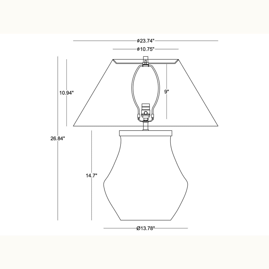 Black Ceramic Jar Lamp