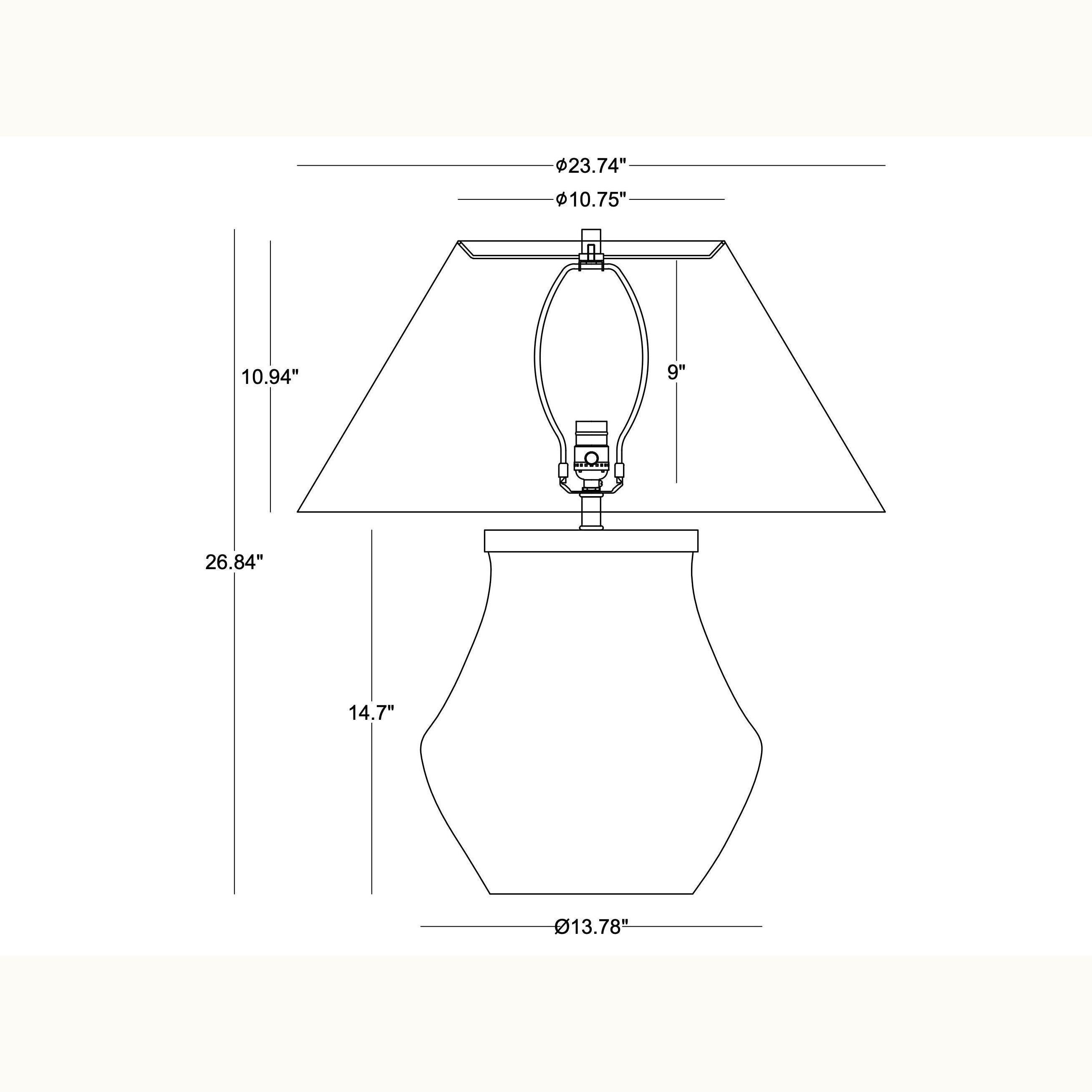 Black Ceramic Jar Lamp