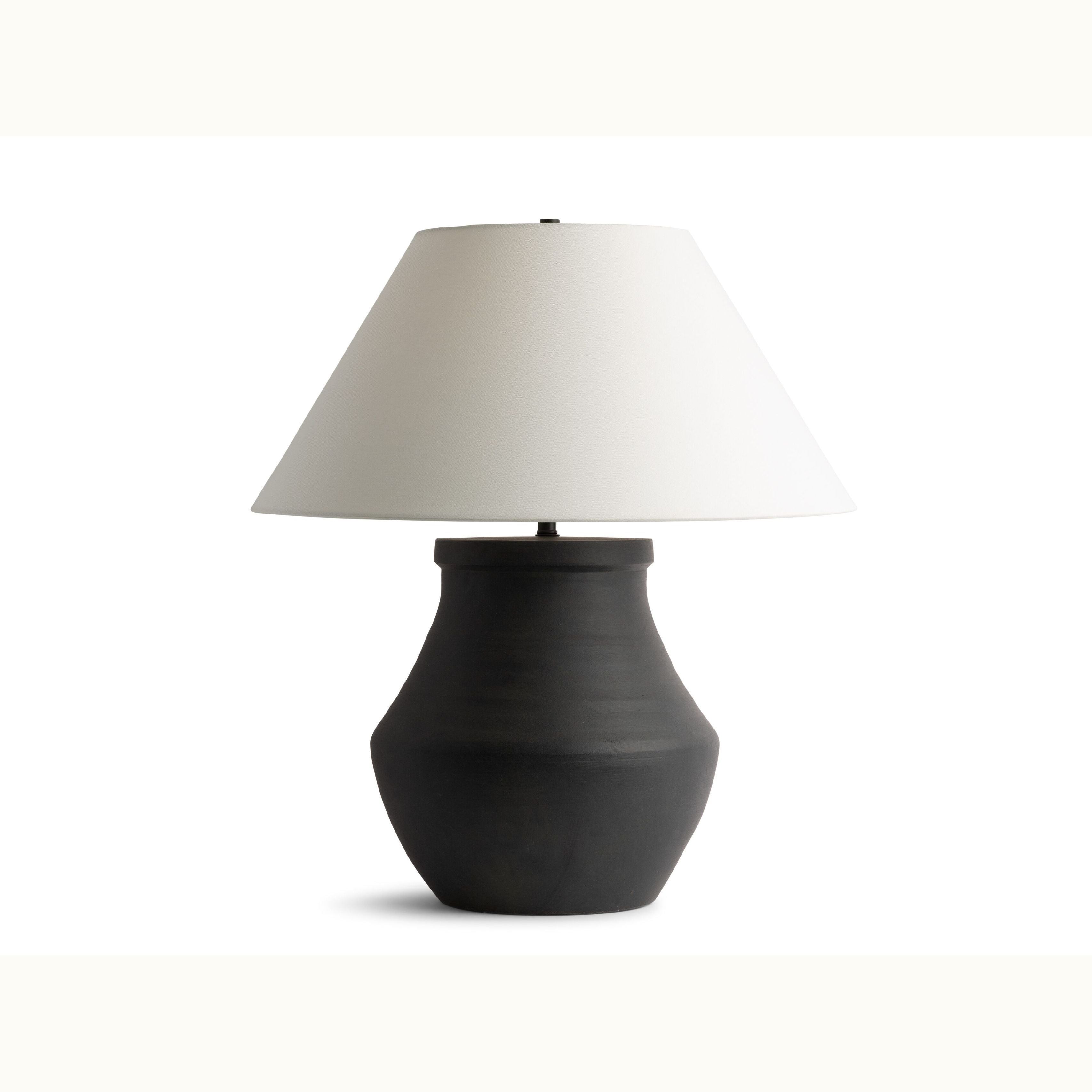 Black Ceramic Jar Lamp