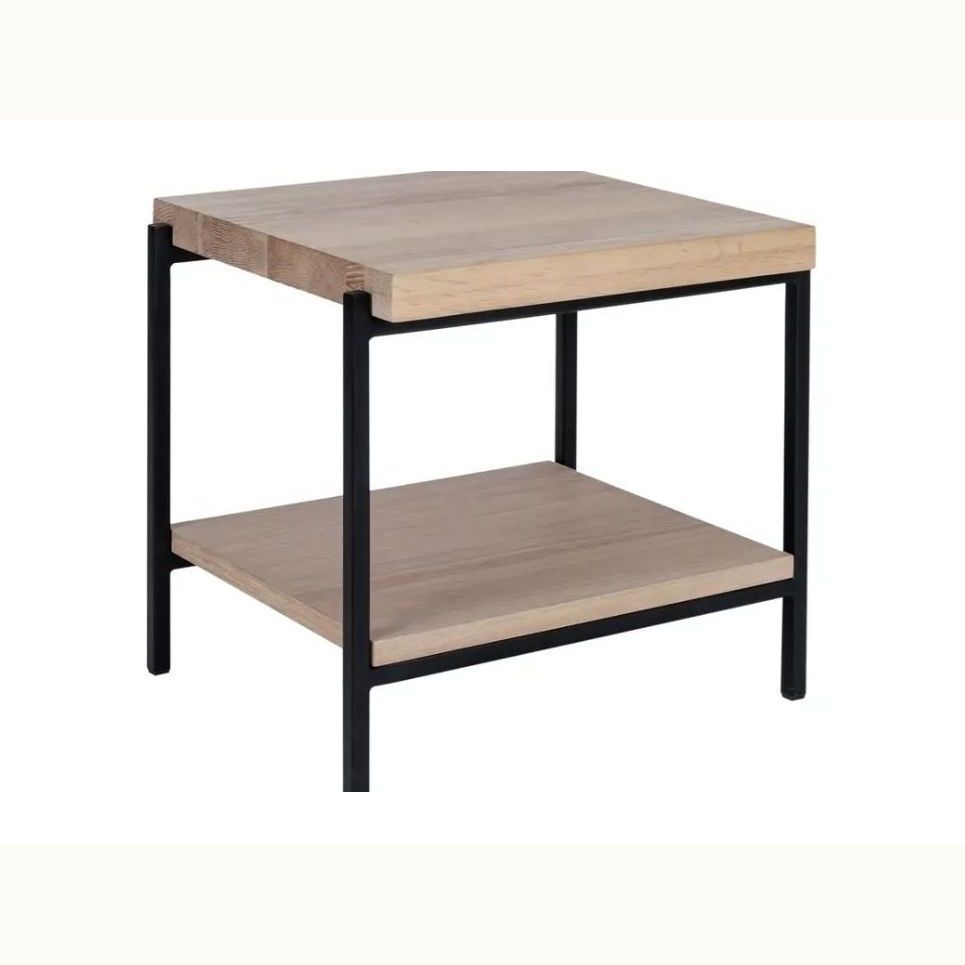 17 Two Tier Oak Side Table