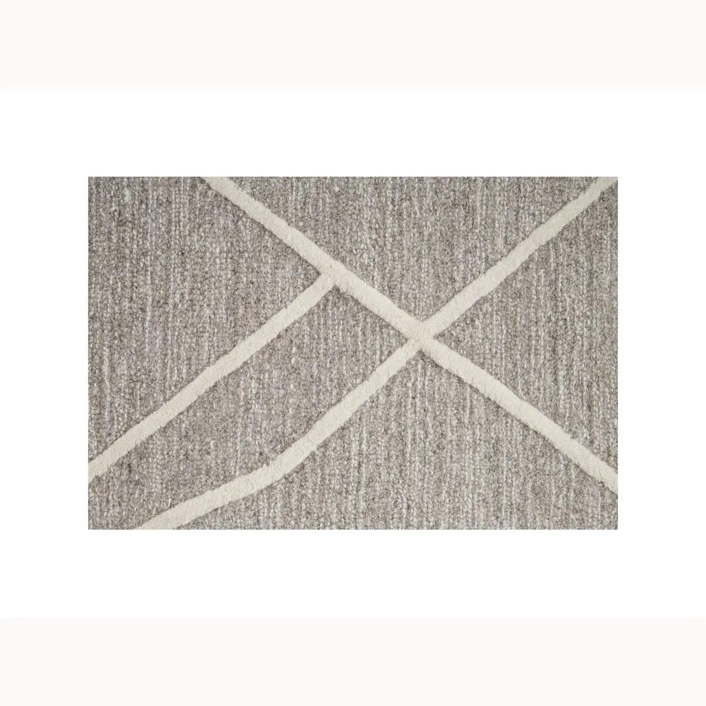 12'x15' Gray-Ivory Wool Rug