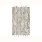 5'x8' Black & Ivory Geometric Rug